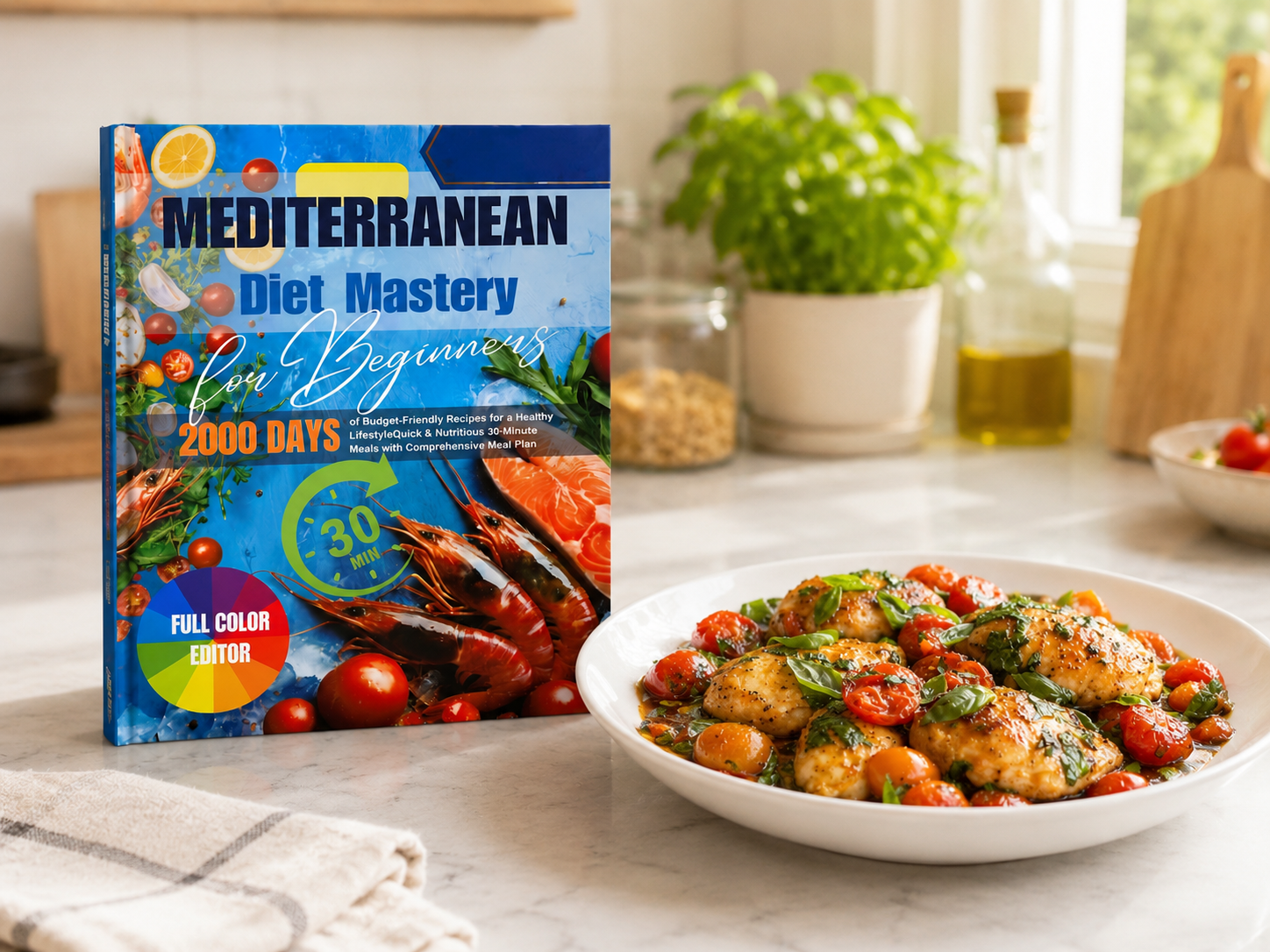 Mediterranean Diet Cookbook for Beginners | 160+ Easy Recipes & 30-Day Meal Plan
